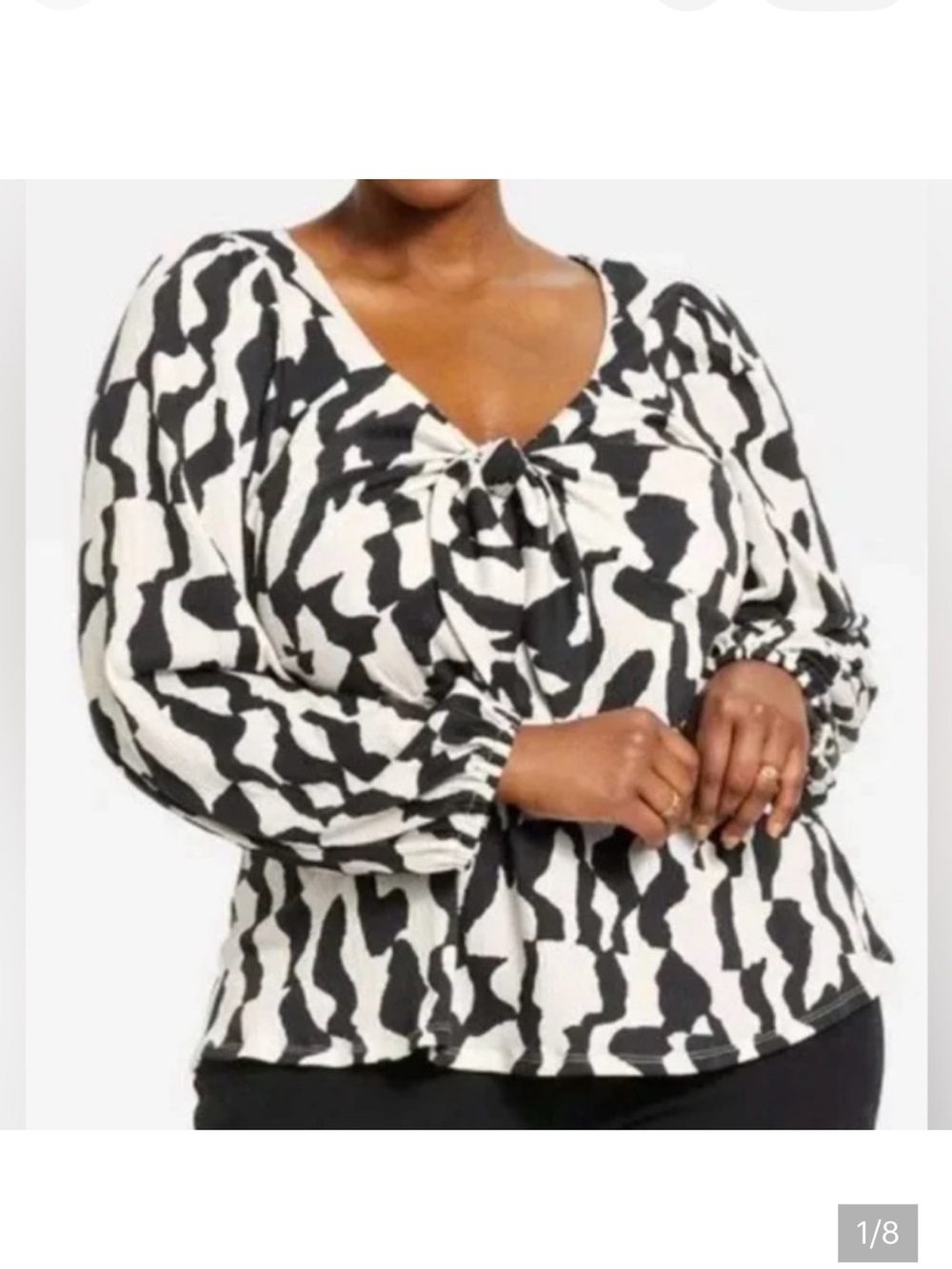 Ava & Viv Women's Long Sleeve Sweetheart Knit Blouse size 2x